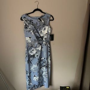 Dress purple with flowers